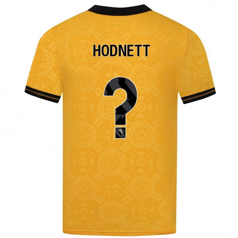 Danxen Dzieci Jack Hodnett #0 Żółto-Czarny Domowa Koszulka 2025/26 Koszulki Klubowe