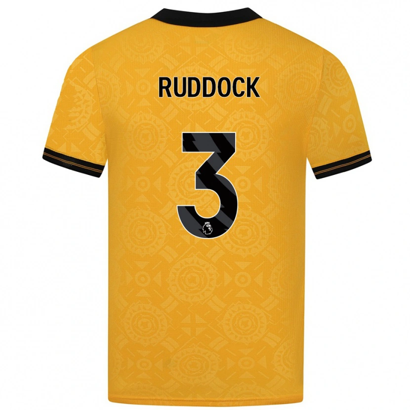 Danxen Dzieci Max Ruddock #3 Żółto-Czarny Domowa Koszulka 2025/26 Koszulki Klubowe