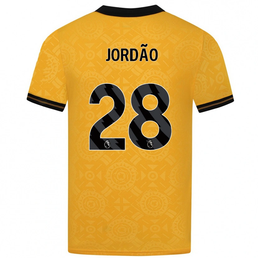 Danxen Dzieci Bruno Jordão #28 Żółto-Czarny Domowa Koszulka 2025/26 Koszulki Klubowe