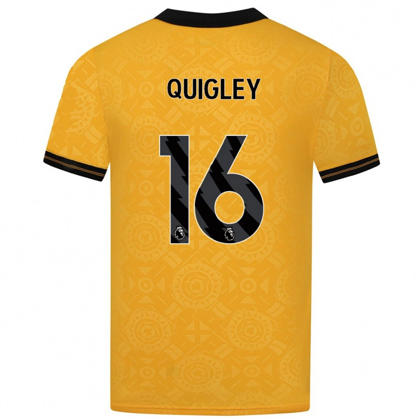 Danxen Dzieci Racheal Quigley #16 Żółto-Czarny Domowa Koszulka 2025/26 Koszulki Klubowe