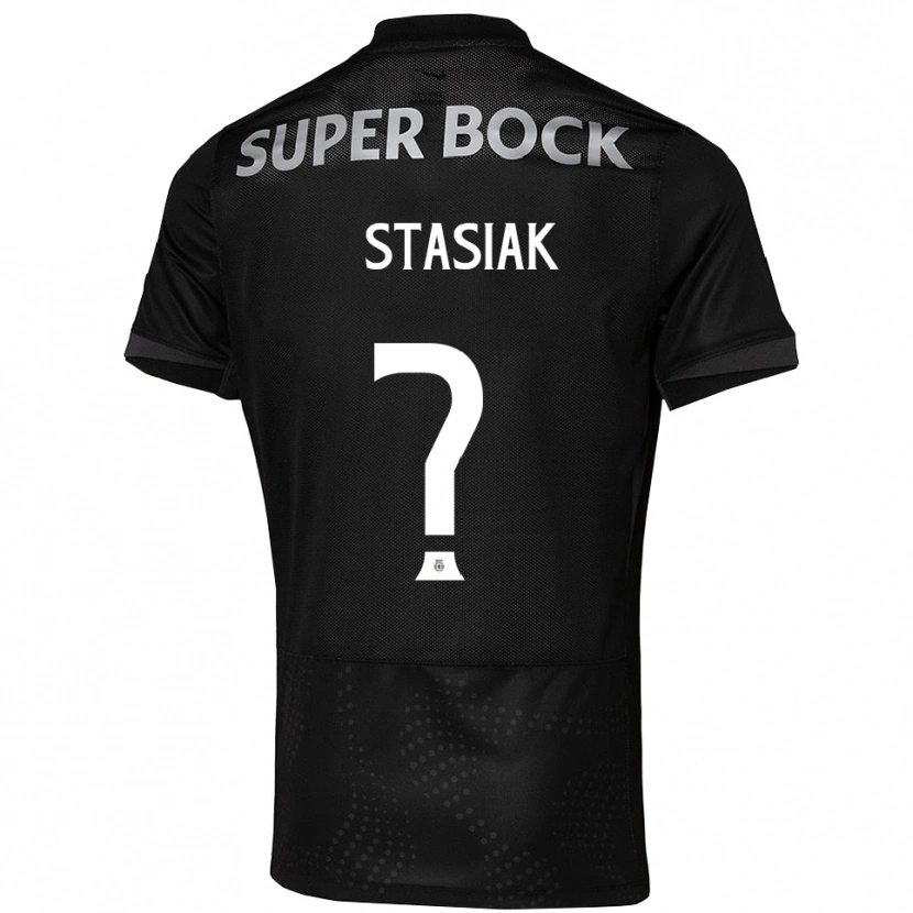 Danxen Dzieci Jakub Stasiak #0 Czarno-Biały Wyjazdowa Koszulka 2025/26 Koszulki Klubowe