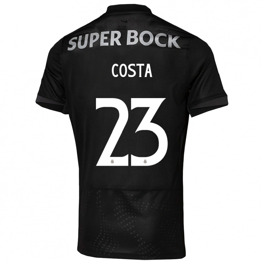 Danxen Dzieci Manuel Costa #23 Czarno-Biały Wyjazdowa Koszulka 2025/26 Koszulki Klubowe