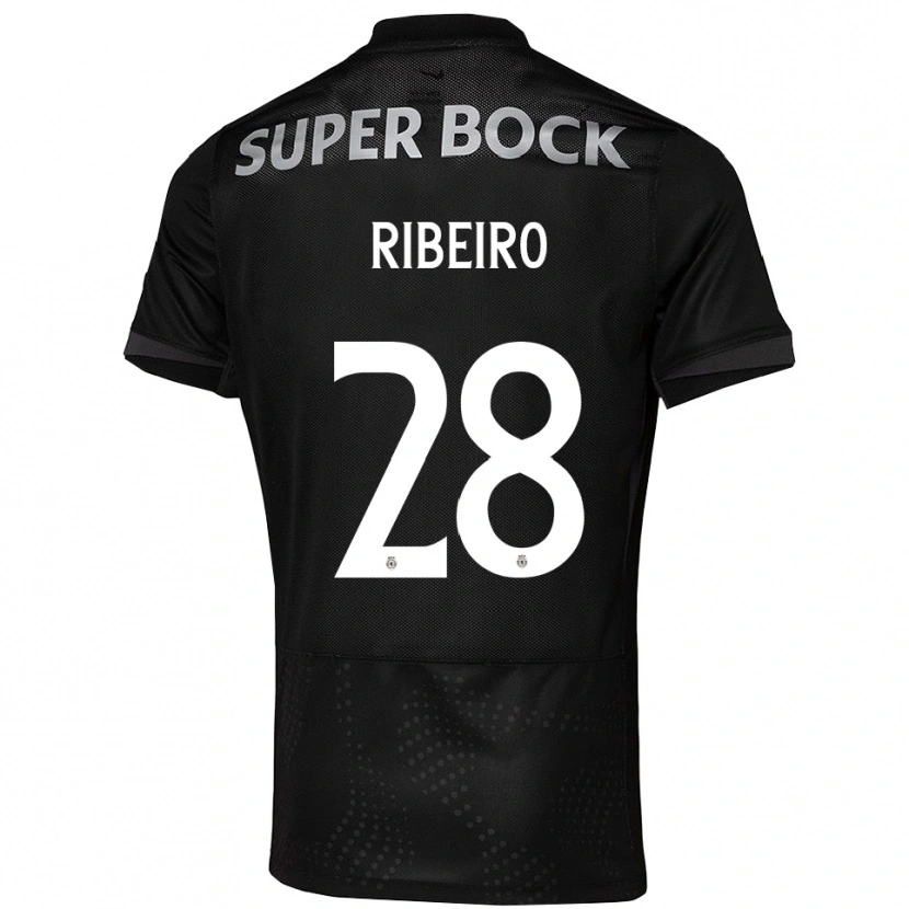 Danxen Dzieci Rodrigo Ribeiro #28 Czarno-Biały Wyjazdowa Koszulka 2025/26 Koszulki Klubowe