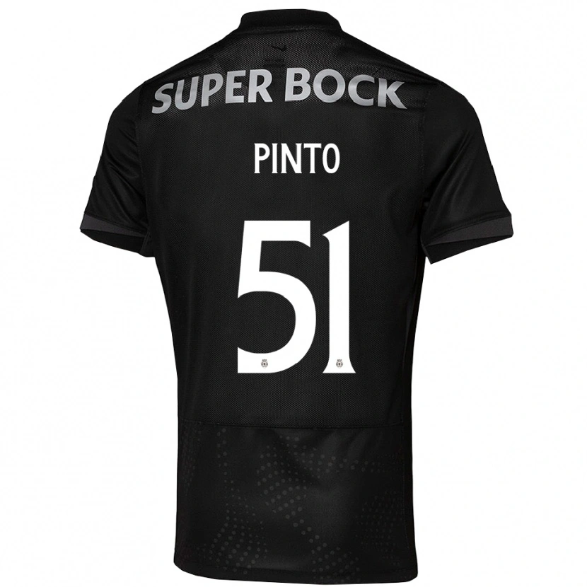 Danxen Dzieci Diogo Pinto #51 Czarno-Biały Wyjazdowa Koszulka 2025/26 Koszulki Klubowe