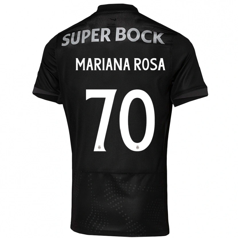 Danxen Dzieci Mariana Silva Pinto Vilaça Da Rosa #70 Czarno-Biały Wyjazdowa Koszulka 2025/26 Koszulki Klubowe