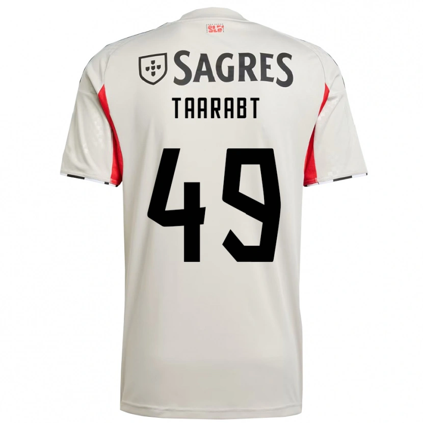 Danxen Dzieci Adel Taarabt #49 Złamana Biel Czerwony Wyjazdowa Koszulka 2025/26 Koszulki Klubowe
