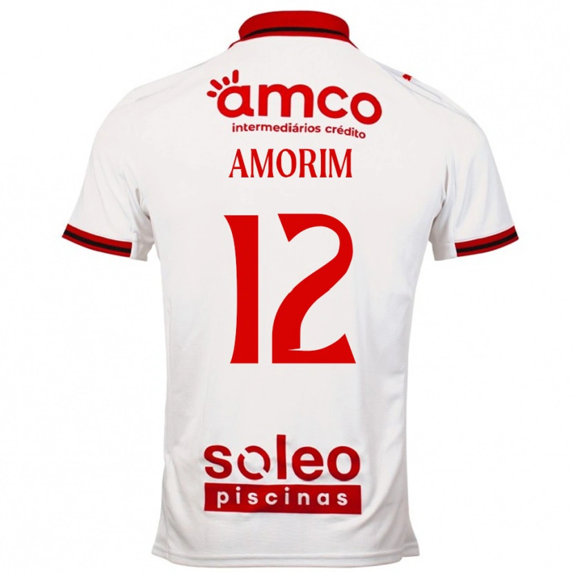 Danxen Dzieci Renato Amorim #12 Biało-Czerwony Wyjazdowa Koszulka 2025/26 Koszulki Klubowe