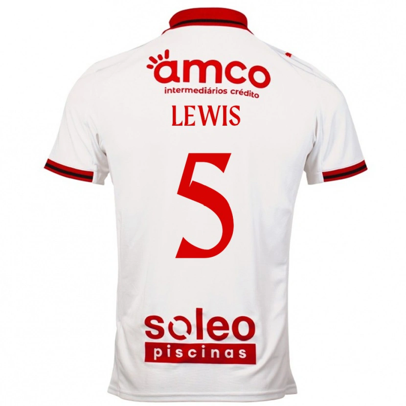 Danxen Dzieci Leah Lewis #5 Biało-Czerwony Wyjazdowa Koszulka 2025/26 Koszulki Klubowe