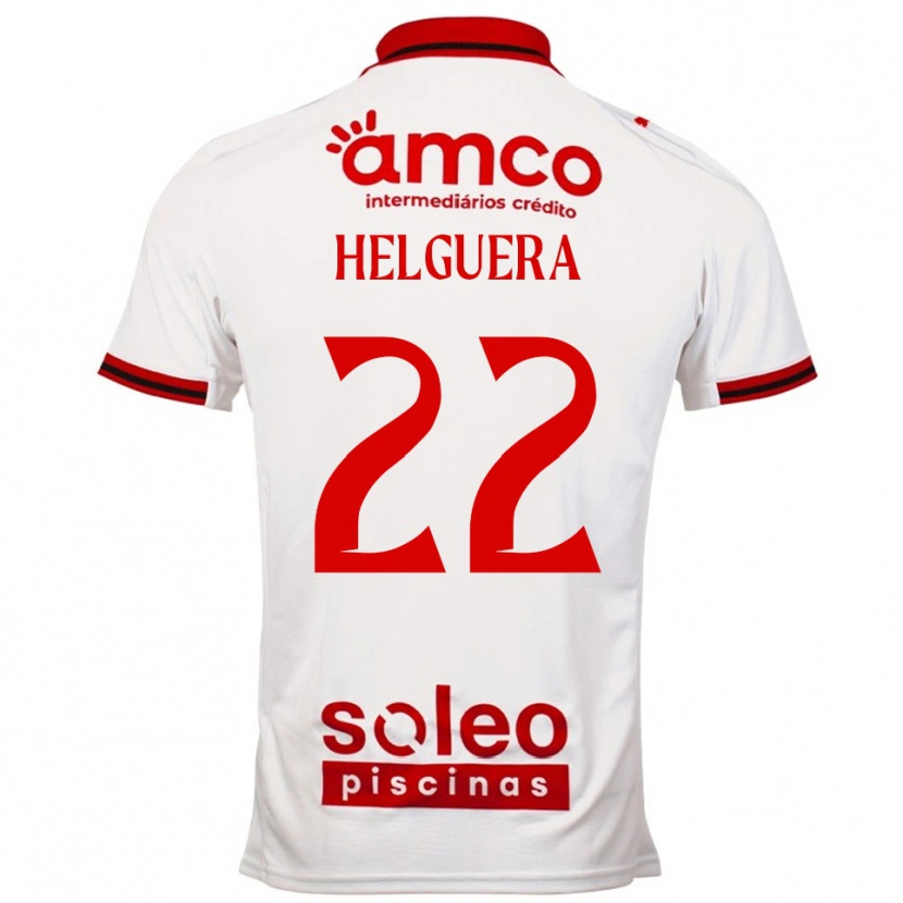 Danxen Dzieci Thiago Helguera #22 Biało-Czerwony Wyjazdowa Koszulka 2025/26 Koszulki Klubowe