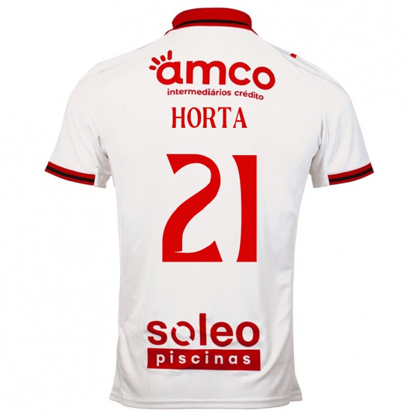 Danxen Dzieci Ricardo Horta #21 Biało-Czerwony Wyjazdowa Koszulka 2025/26 Koszulki Klubowe