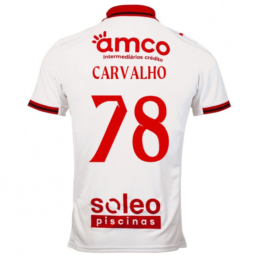 Danxen Dzieci João Carvalho #78 Biało-Czerwony Wyjazdowa Koszulka 2025/26 Koszulki Klubowe