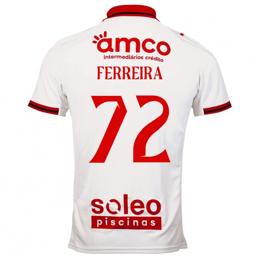 Danxen Dzieci André Ferreira #72 Biało-Czerwony Wyjazdowa Koszulka 2025/26 Koszulki Klubowe