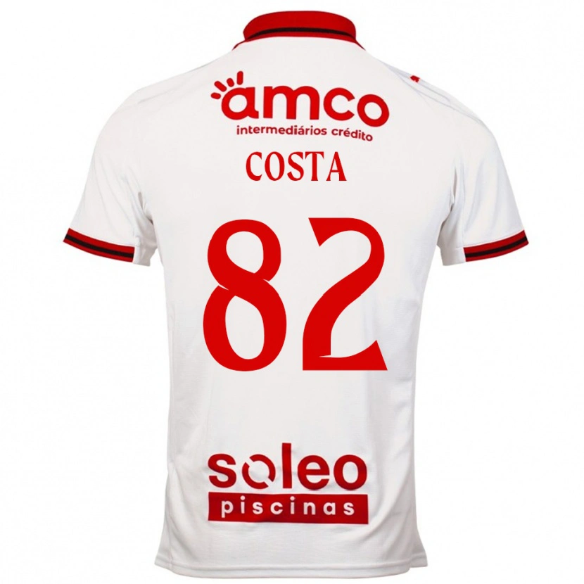 Danxen Dzieci Gui Costa #82 Biało-Czerwony Wyjazdowa Koszulka 2025/26 Koszulki Klubowe