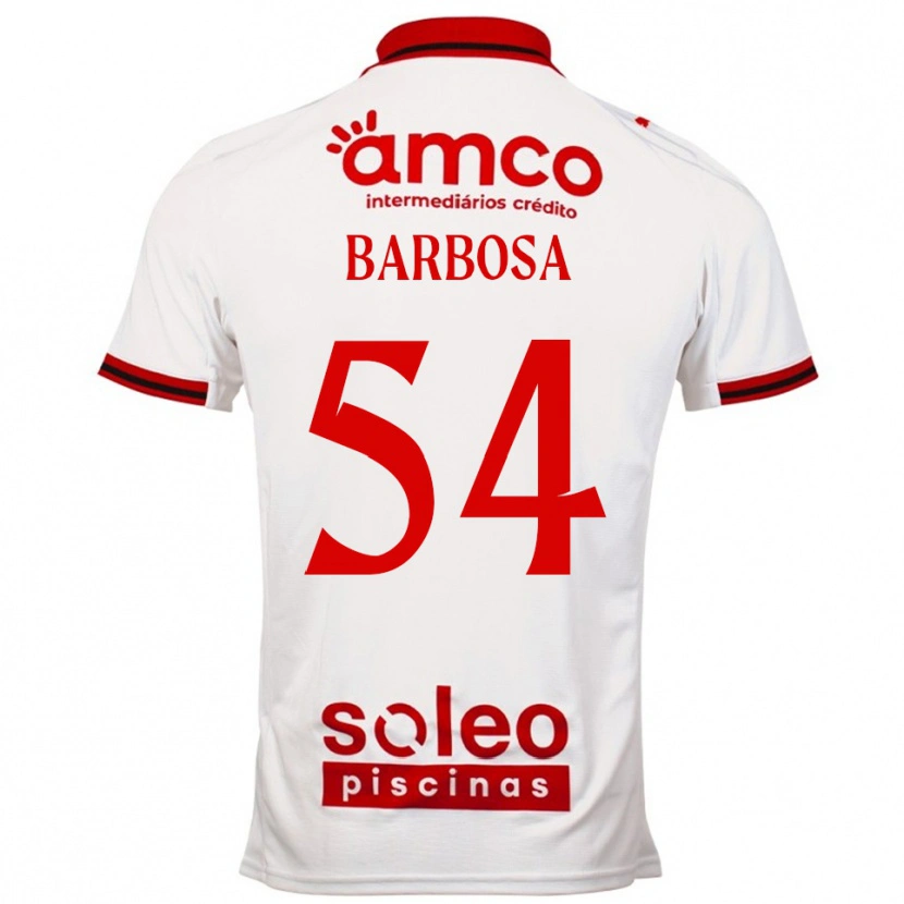 Danxen Dzieci Gui Barbosa #54 Biało-Czerwony Wyjazdowa Koszulka 2025/26 Koszulki Klubowe