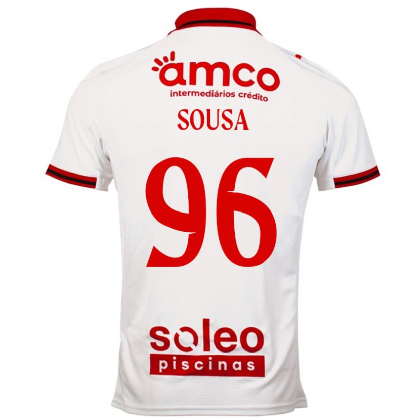 Danxen Dzieci Afonso Sousa #96 Biało-Czerwony Wyjazdowa Koszulka 2025/26 Koszulki Klubowe