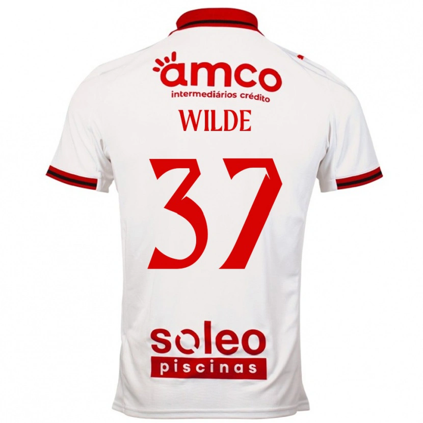 Danxen Dzieci Manjou Wilde #37 Biało-Czerwony Wyjazdowa Koszulka 2025/26 Koszulki Klubowe