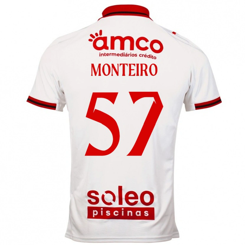 Danxen Dzieci Jordan Monteiro #57 Biało-Czerwony Wyjazdowa Koszulka 2025/26 Koszulki Klubowe