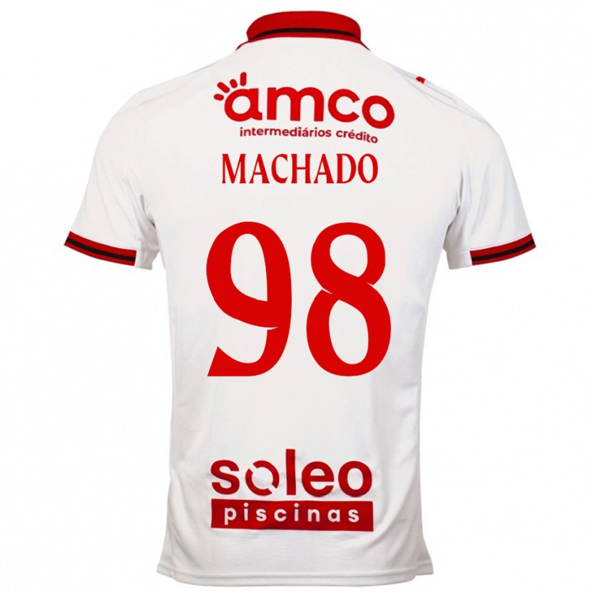 Danxen Dzieci Gonçalo Machado #98 Biało-Czerwony Wyjazdowa Koszulka 2025/26 Koszulki Klubowe