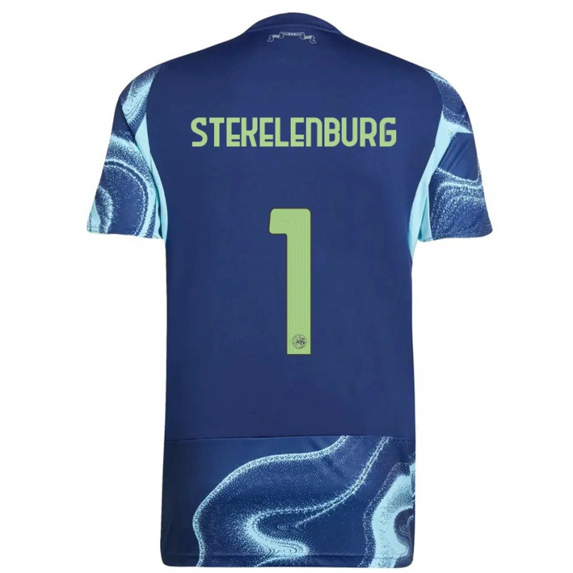 Danxen Dzieci Maarten Stekelenburg #1 Granatowo-Błękitny Wyjazdowa Koszulka 2025/26 Koszulki Klubowe