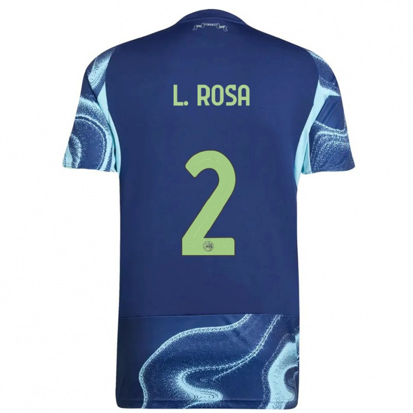 Danxen Dzieci Lucas Rosa #2 Granatowo-Błękitny Wyjazdowa Koszulka 2025/26 Koszulki Klubowe