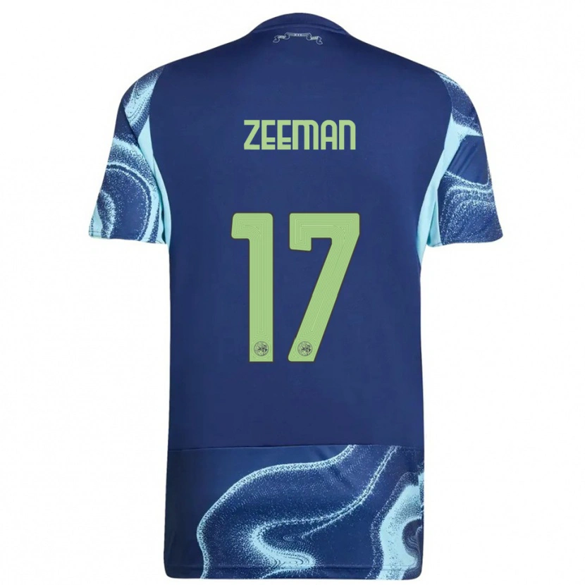 Danxen Dzieci Kelly Zeeman #17 Granatowo-Błękitny Wyjazdowa Koszulka 2025/26 Koszulki Klubowe