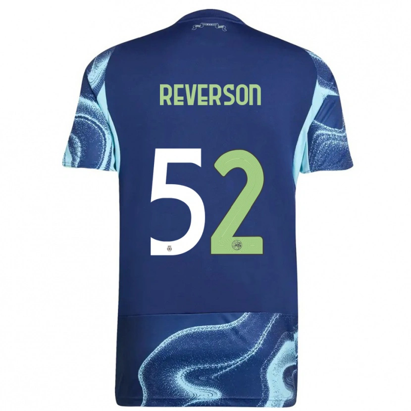 Danxen Dzieci Paul Reverson #52 Granatowo-Błękitny Wyjazdowa Koszulka 2025/26 Koszulki Klubowe