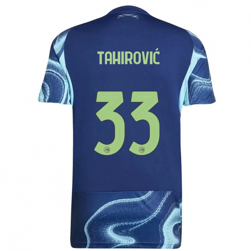 Danxen Dzieci Benjamin Tahirovic #33 Granatowo-Błękitny Wyjazdowa Koszulka 2025/26 Koszulki Klubowe