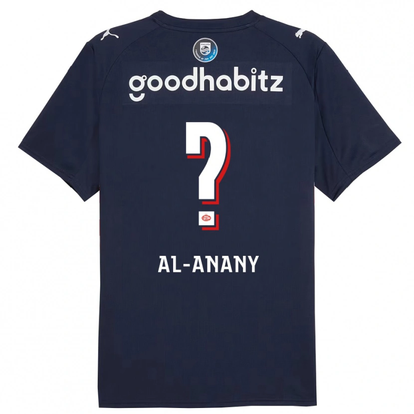 Danxen Dzieci Yousif Al-Anany #0 Granatowo-Biały Wyjazdowa Koszulka 2025/26 Koszulki Klubowe