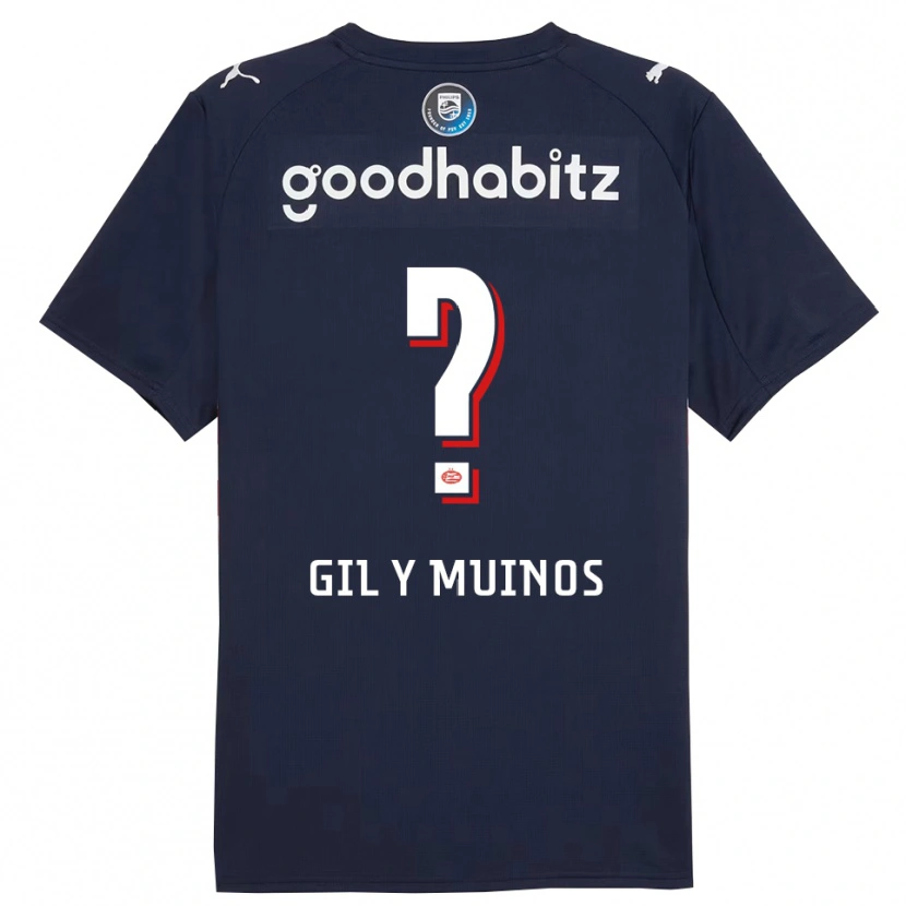 Danxen Dzieci Yael Gil Y Muinos #0 Granatowo-Biały Wyjazdowa Koszulka 2025/26 Koszulki Klubowe