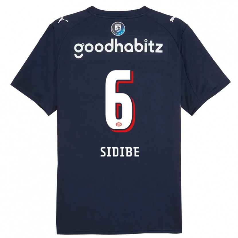 Danxen Dzieci Souleymane Sidibé #6 Granatowo-Biały Wyjazdowa Koszulka 2025/26 Koszulki Klubowe