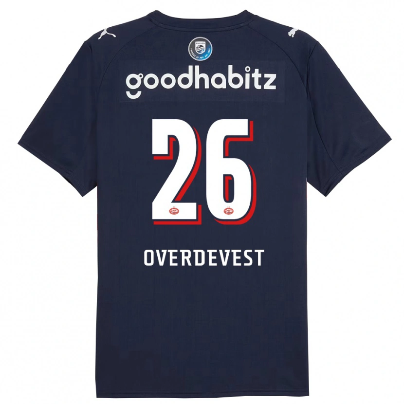 Danxen Dzieci Marco Overdevest #26 Granatowo-Biały Wyjazdowa Koszulka 2025/26 Koszulki Klubowe