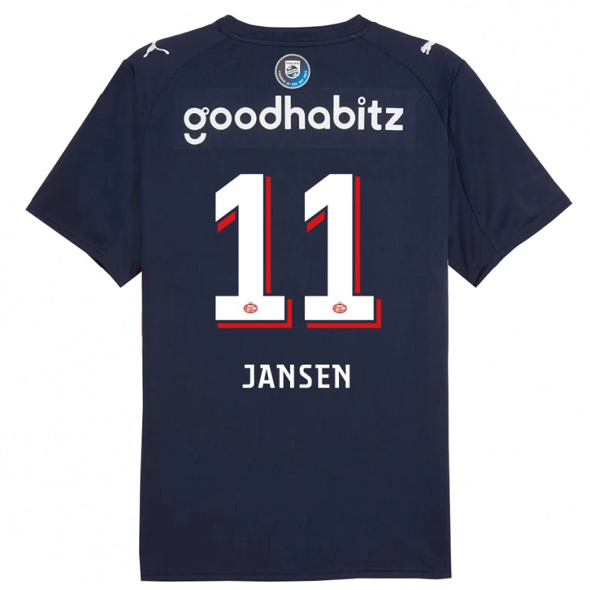 Danxen Dzieci Renate Jansen #11 Granatowo-Biały Wyjazdowa Koszulka 2025/26 Koszulki Klubowe