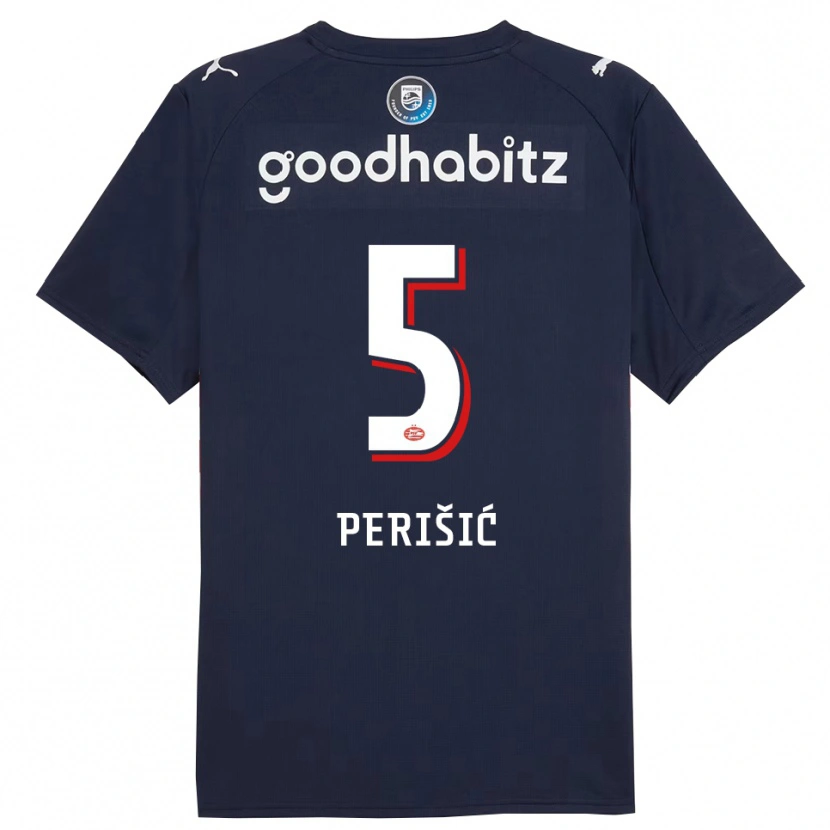 Danxen Dzieci Ivan Perišić #5 Granatowo-Biały Wyjazdowa Koszulka 2025/26 Koszulki Klubowe