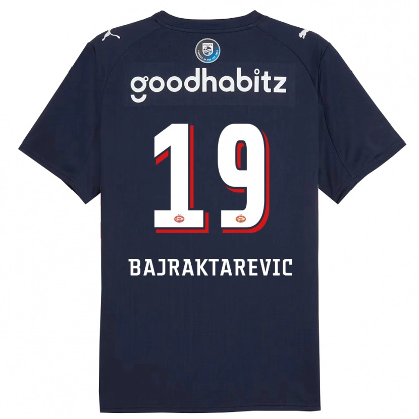 Danxen Dzieci Esmir Bajraktarević #19 Granatowo-Biały Wyjazdowa Koszulka 2025/26 Koszulki Klubowe