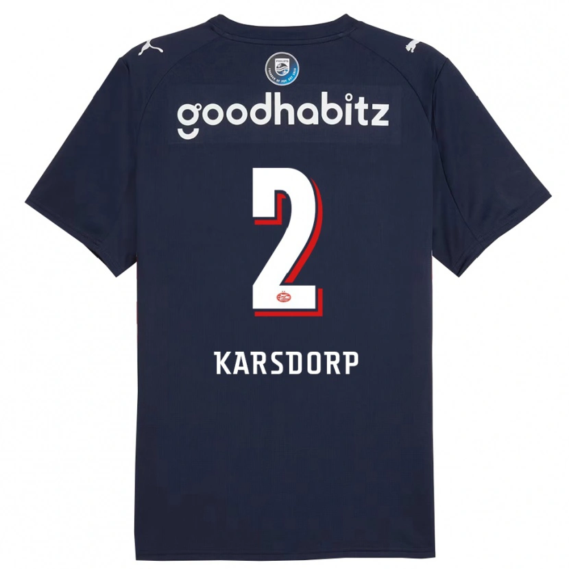 Danxen Dzieci Rick Karsdorp #2 Granatowo-Biały Wyjazdowa Koszulka 2025/26 Koszulki Klubowe