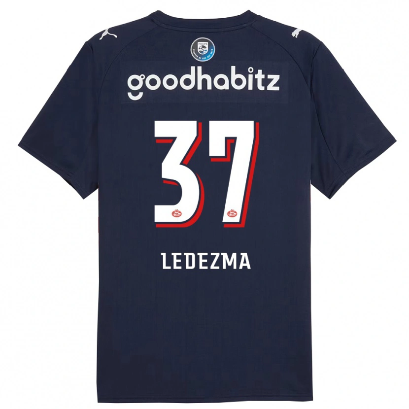 Danxen Dzieci Richard Ledezma #37 Granatowo-Biały Wyjazdowa Koszulka 2025/26 Koszulki Klubowe