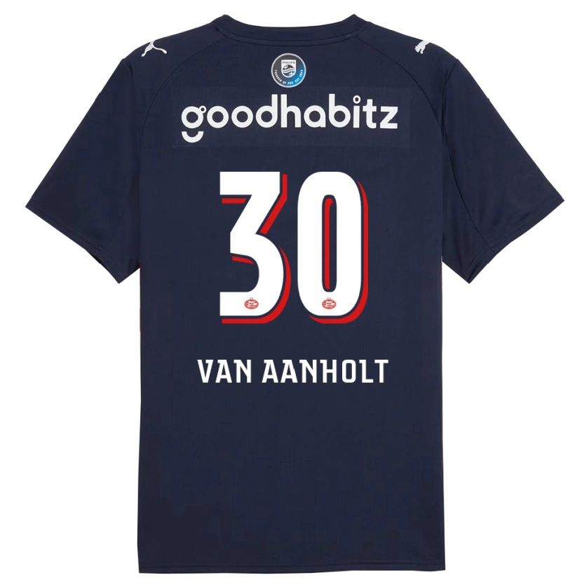 Danxen Dzieci Patrick Van Aanholt #30 Granatowo-Biały Wyjazdowa Koszulka 2025/26 Koszulki Klubowe