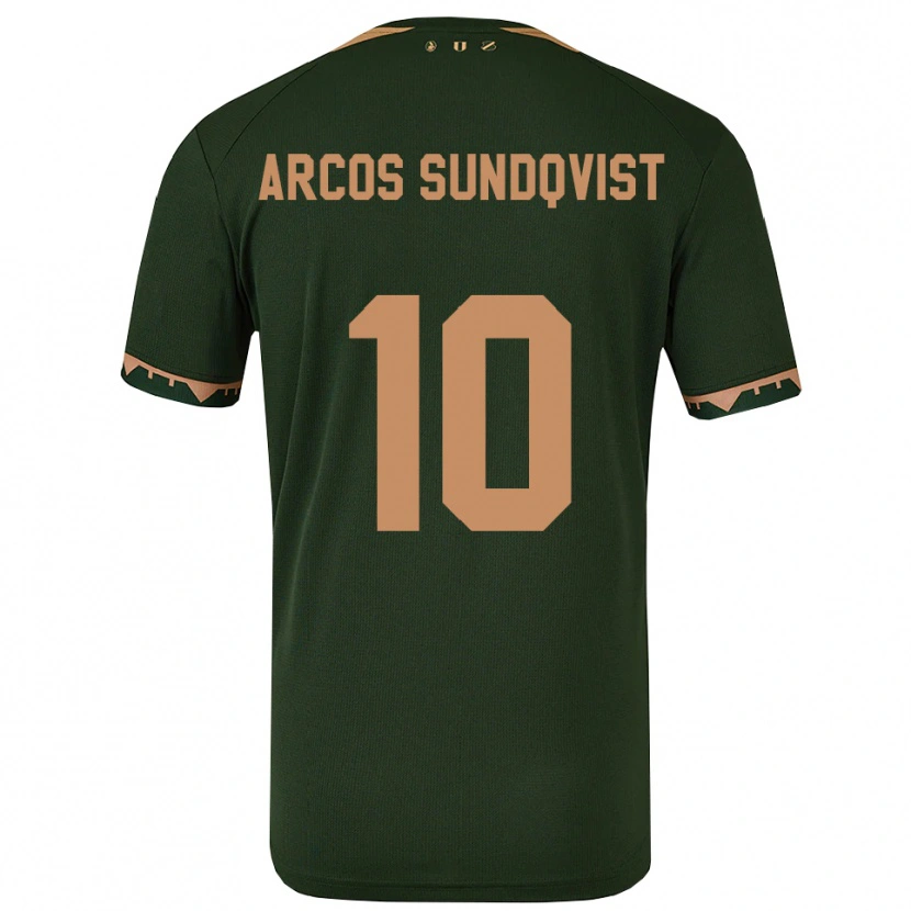 Danxen Dzieci Gustav Arcos Sundqvist #10 Zielono-Złoty Wyjazdowa Koszulka 2025/26 Koszulki Klubowe