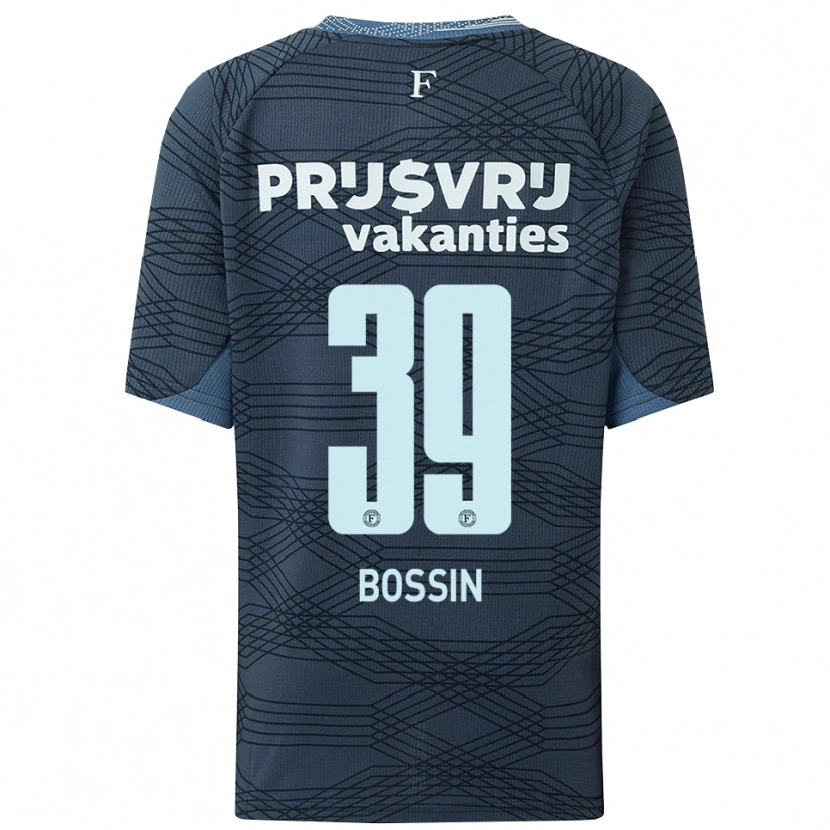 Danxen Dzieci Liam Bossin #39 Czarno-Szary Wyjazdowa Koszulka 2025/26 Koszulki Klubowe