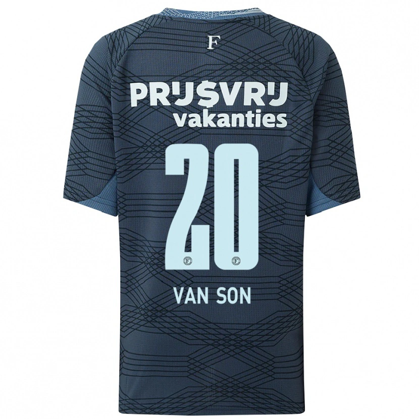 Danxen Dzieci Anne Van Son #20 Czarno-Szary Wyjazdowa Koszulka 2025/26 Koszulki Klubowe