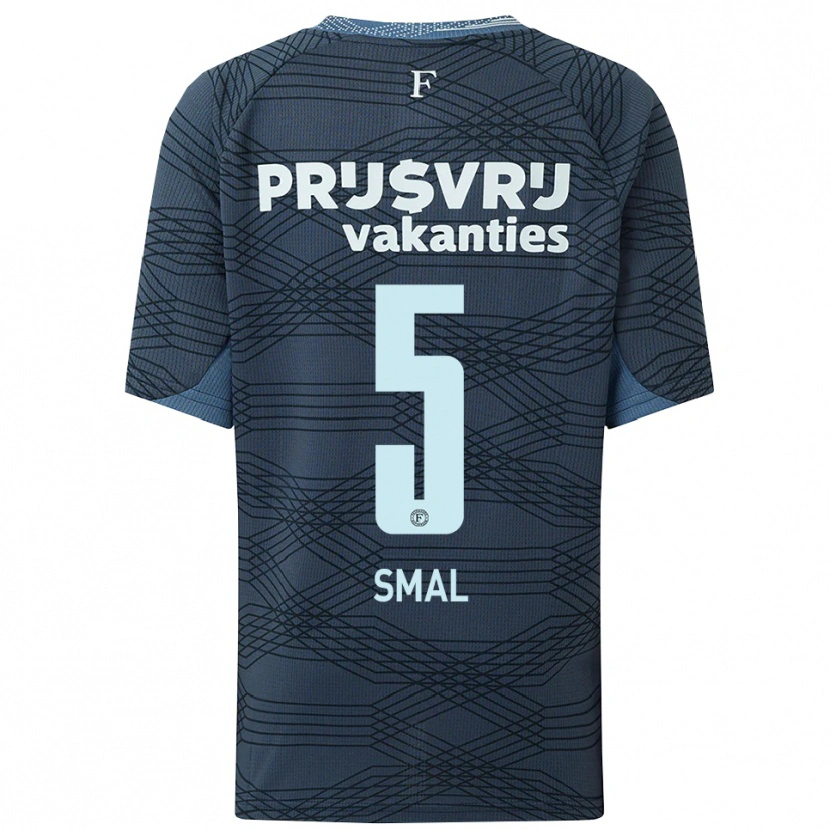 Danxen Dzieci Gijs Smal #5 Czarno-Szary Wyjazdowa Koszulka 2025/26 Koszulki Klubowe