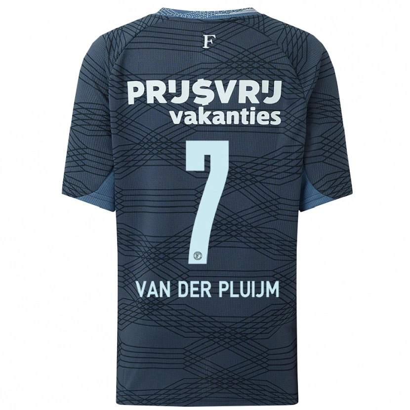 Danxen Dzieci Marvin Van Der Pluijm #7 Czarno-Szary Wyjazdowa Koszulka 2025/26 Koszulki Klubowe