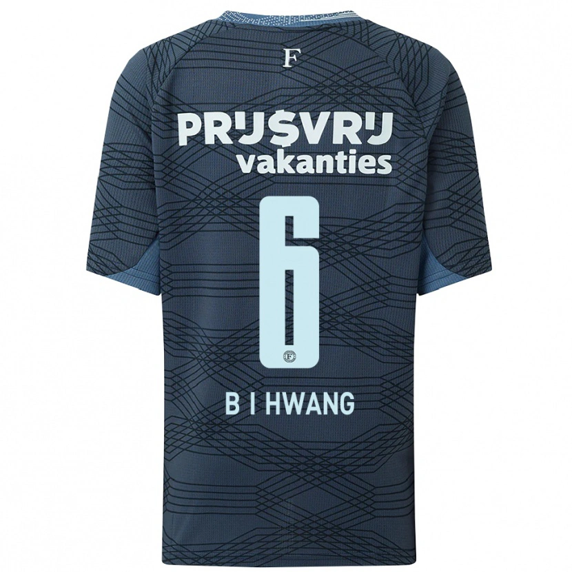 Danxen Dzieci In-Beom Hwang #6 Czarno-Szary Wyjazdowa Koszulka 2025/26 Koszulki Klubowe