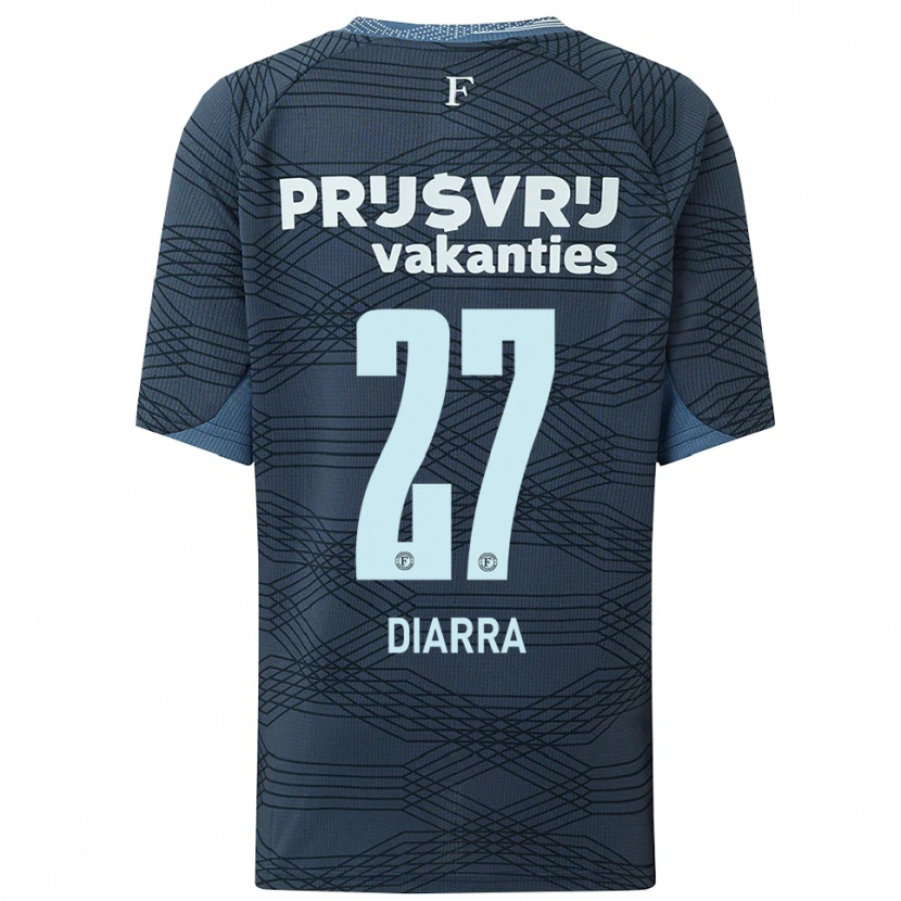 Danxen Dzieci Gaoussou Diarra #27 Czarno-Szary Wyjazdowa Koszulka 2025/26 Koszulki Klubowe