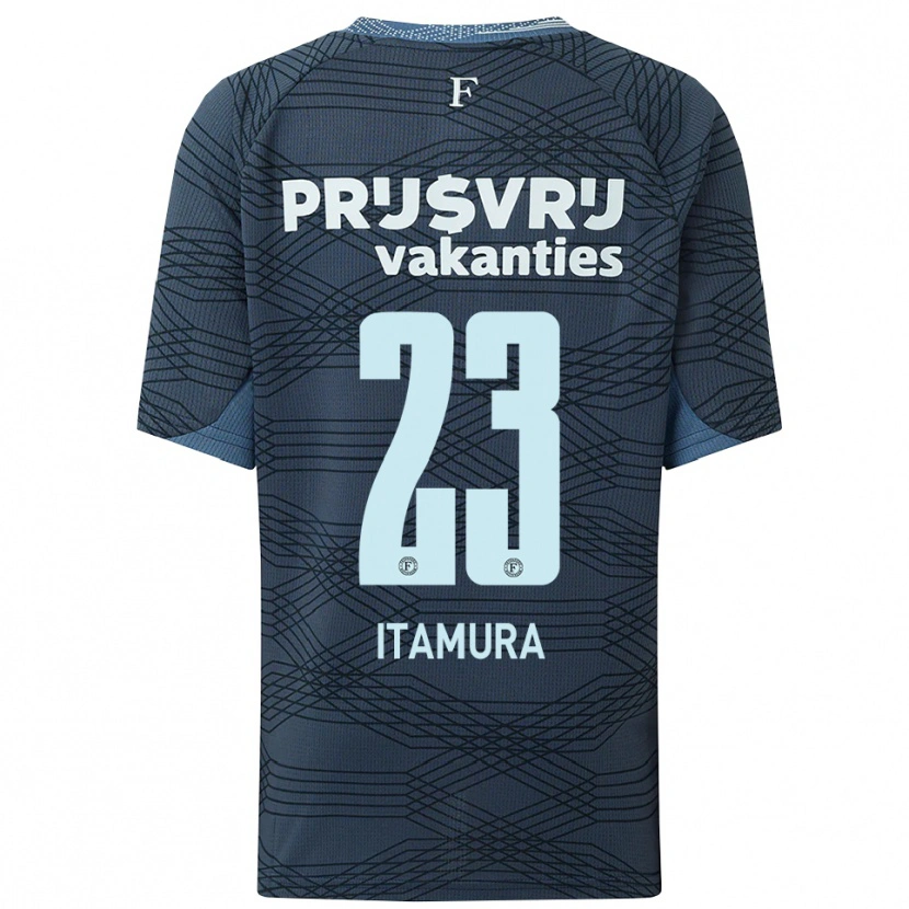 Danxen Dzieci Mao Itamura #23 Czarno-Szary Wyjazdowa Koszulka 2025/26 Koszulki Klubowe