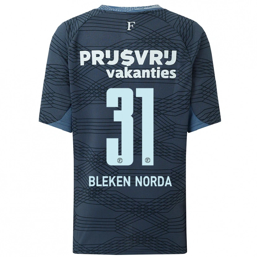 Danxen Dzieci Haakon Bleken Norda #31 Czarno-Szary Wyjazdowa Koszulka 2025/26 Koszulki Klubowe