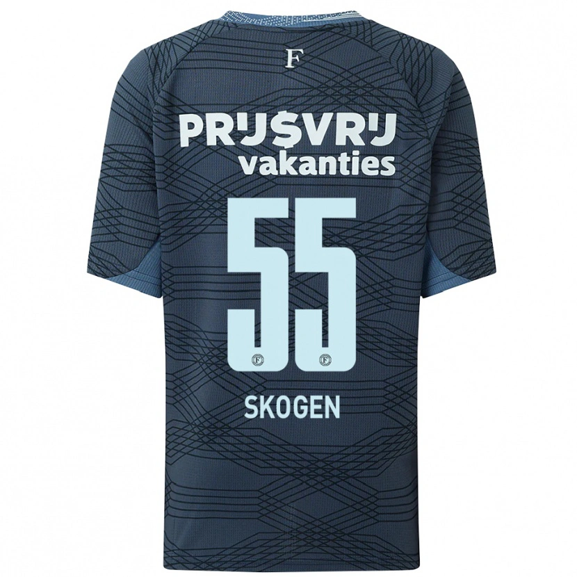 Danxen Dzieci Sondre Skogen #55 Czarno-Szary Wyjazdowa Koszulka 2025/26 Koszulki Klubowe