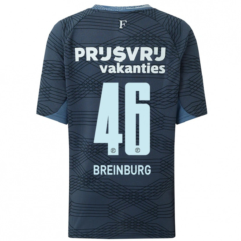 Danxen Dzieci Rainey Breinburg #46 Czarno-Szary Wyjazdowa Koszulka 2025/26 Koszulki Klubowe
