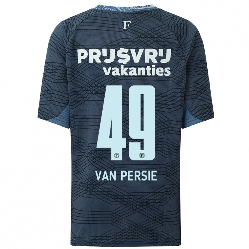 Danxen Dzieci Shaqueel Van Persie #49 Czarno-Szary Wyjazdowa Koszulka 2025/26 Koszulki Klubowe