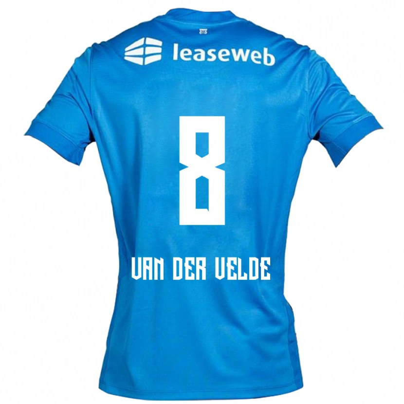 Danxen Dzieci Yordi Van Der Velde #8 Niebiesko-Biały Wyjazdowa Koszulka 2025/26 Koszulki Klubowe
